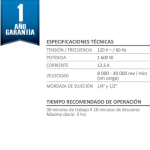 router para madera profesional aksi de 1600w de columna 190551