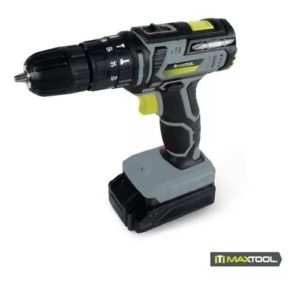 barreno con percutor inalambrico y funcion de atornillador maxtool 20v 2ah 396121