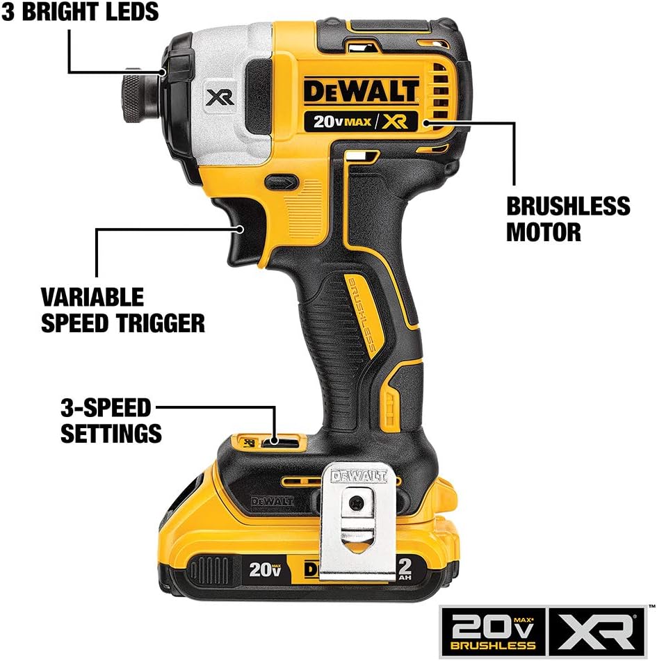 Barreno Percutor Atornillador de Impacto DEWALT Inalámbrico 20V Max XR COMBO DCK287D2 6 Barreno Percutor Atornillador de Impacto DEWALT Inalámbrico 20V Max XR COMBO DCK287D2 - Imagen 6