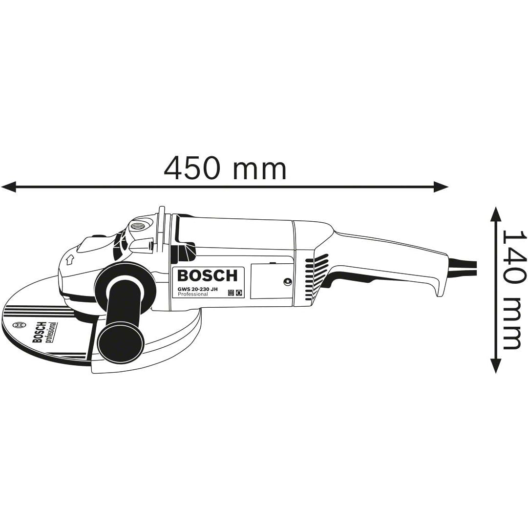 Pulidora BOSCH Amoladora Industrial 9" 2000W GWS 20-230 3 pulidora amoladora angular gws 20-230 industrial bosch 2000w