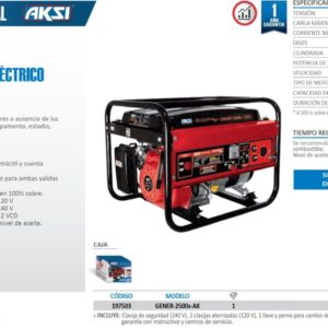 generador electrico planta de luz profesional pro de 2500w 240v 120v 197503 5.5hp