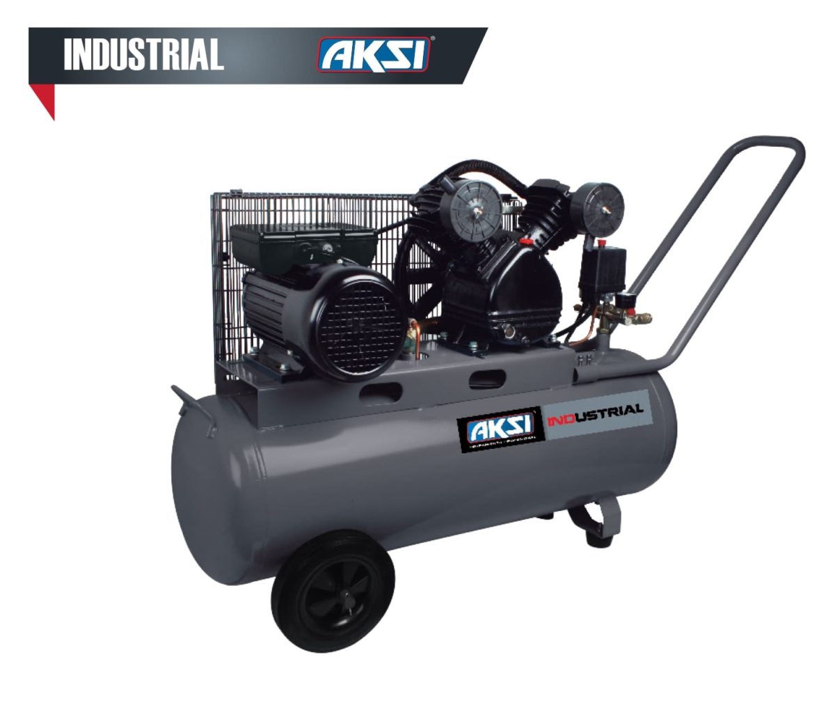 Compresor Faja AKSI Industrial 60L 4HP 120V/240V 197631 1 compresor de aire aksi industrial horizontal de faja 60 litros 120v 110v 240v bivoltaje 4hp 197631