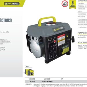 Generador electrico maxtool guatemala quetzaltenango 850w planta de luz