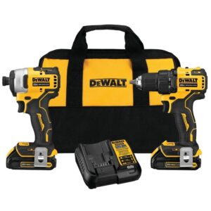 01 combo barreno atornillador y llave de impacto percutor taladro dewalt atomic 20v Max dck279d2