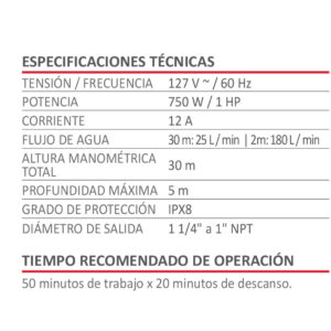 03 bomba sumergible aksi de 1 hp para uso rudo y alto caudal 750w para cisterna de aluminio