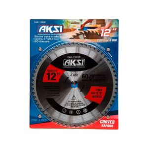 disco de sierra aksi para cortar madera de 12 pulgadas x 60 dientes 60t aksi 118522