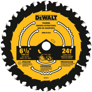 Disco de Sierra circular DEWALT Madera 6-1/2" 24T DWA161224 Disco para Sierra Circular DEWALT de 6½ 6-1/2" de 24 Dientes 24T DWA161224