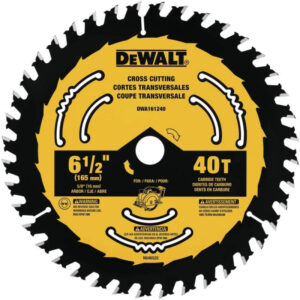 Disco para Sierra Circular DEWALT de 6-1/2" 6½ x 60 Dientes 60TDWA161240