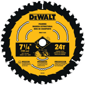 Disco para Sierra Circular DEWALT 7¼" 24T Dientes DWA171424 a granel