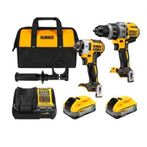 barreno percutor y atornillador de impacto DEWALT DCK299H2 con baterías porwerstack