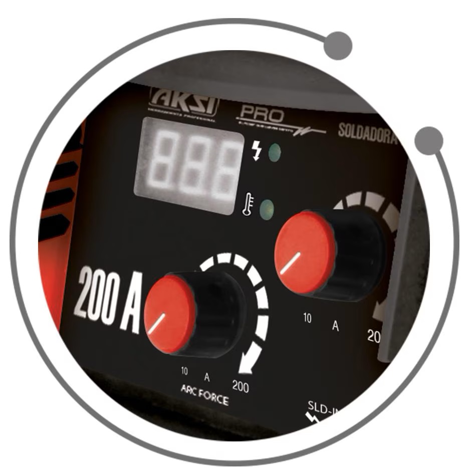 Soldadora Eléctrica AKSI Inverter 200A 120/200V 197922 2 Soldadora Eléctrica AKSI Inverter 200A 120/200V 197922 - Imagen 2