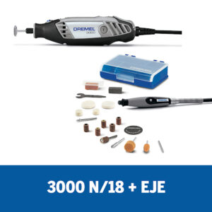 multiherramienta mototool dremel 3000 con 18 accesorios mas eje flexible 225