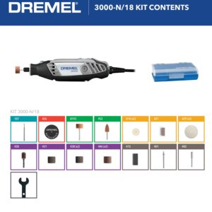 multiherramienta mototool dremel 3000 con 18 accesorios