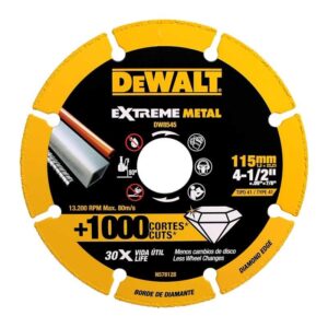 Disco Diamantado DEWALT Para Corte en Metal de 4½"