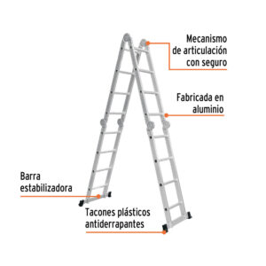Escalera TRUPER Multifuncion con Andamio 16' 101906