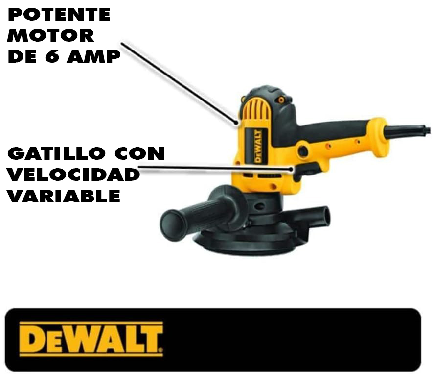 Lijadora Roto-Orbital DEWALT de 660W de 5 Pulgadas DWE6401DS 5 Lijadora Roto-Orbital DEWALT de 660W de 5 Pulgadas DWE6401DS - Imagen 5