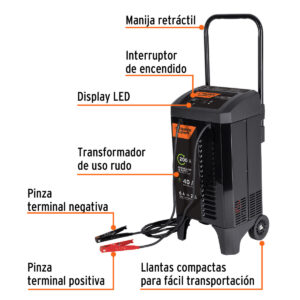 cargador de baterías truper expert de 200A 12v 19589