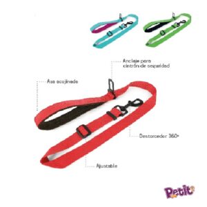 Correa Para Mascota con Cinturon de Seguridad PETIT, accesorios para mascotas, Guatemala, Ferromaya