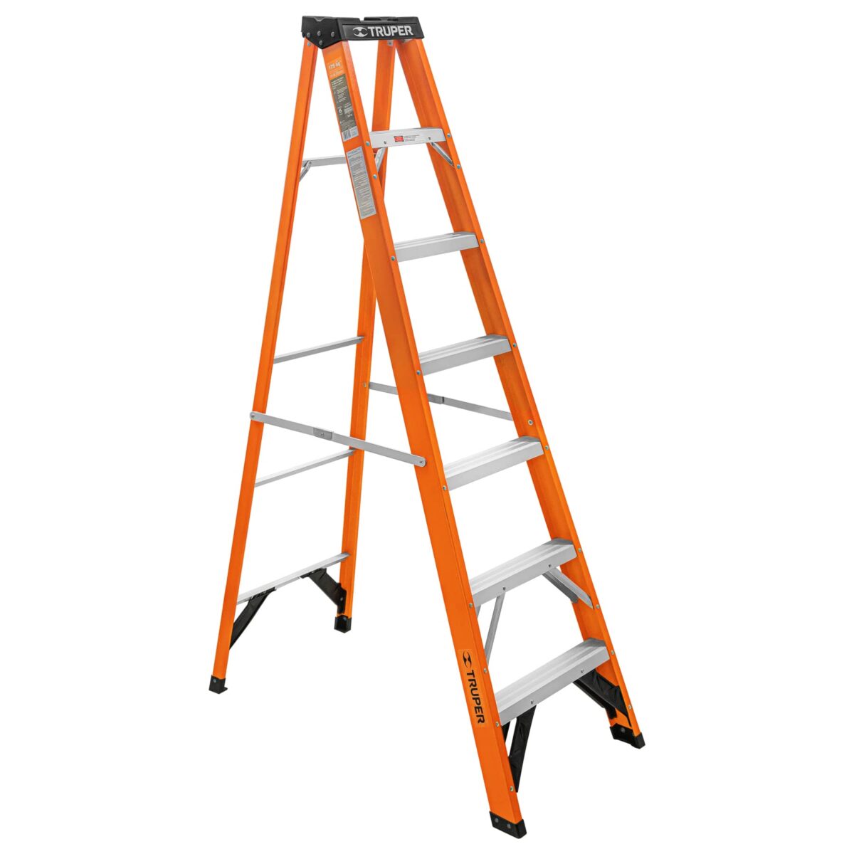 Escalera TRUPER Fibra de Vidrio Tipo Tijera 7' 100226 1 escalera truper fibra de vidrio de 7 pies o 6 peldaños 100226 para electricista ferromaya quetzaltenango guatemala