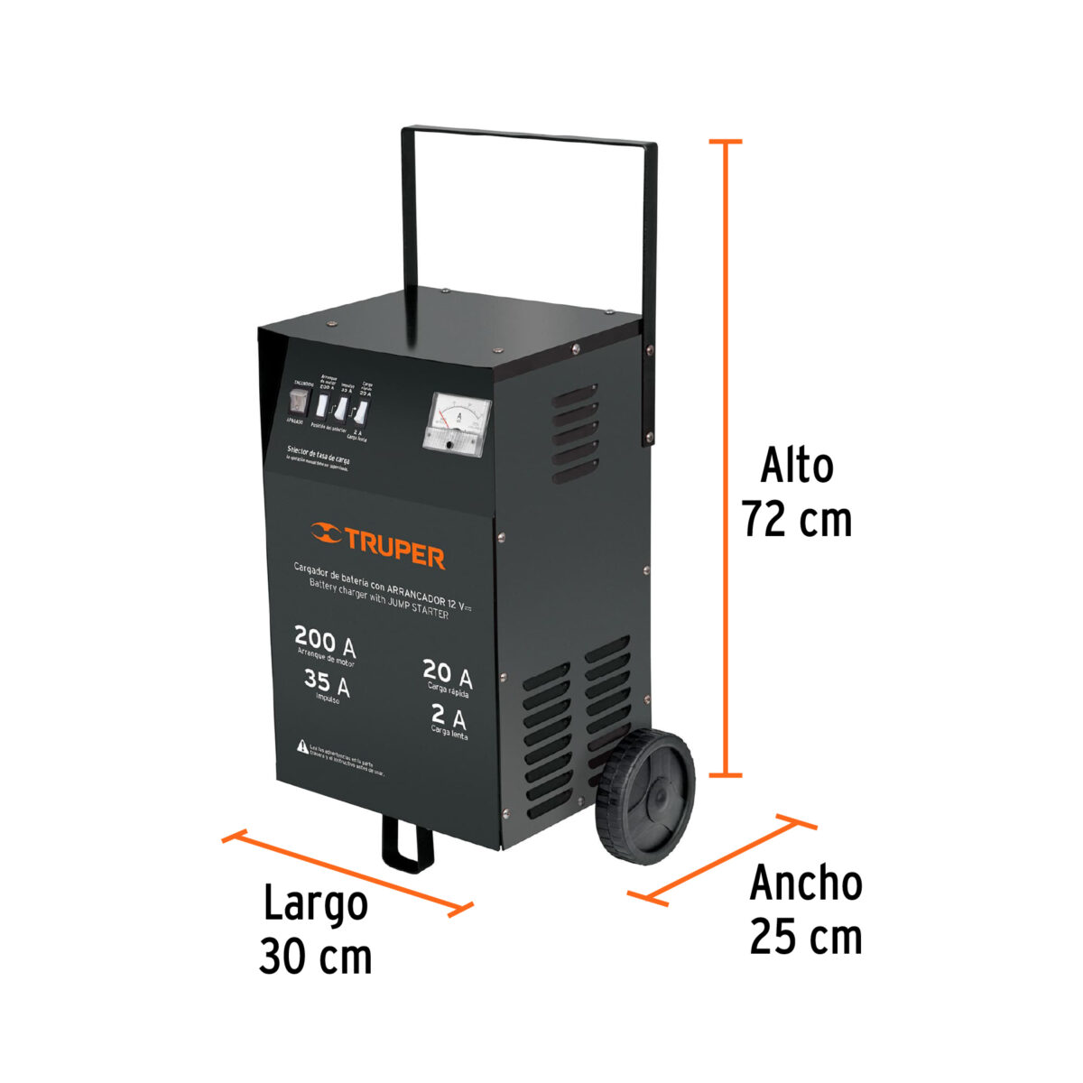 Cargador de Baterías TRUPER con Arrancador 200A 12V 13029 2 Cargador de Baterías TRUPER Expert con Arrancador 200A 12V 13029