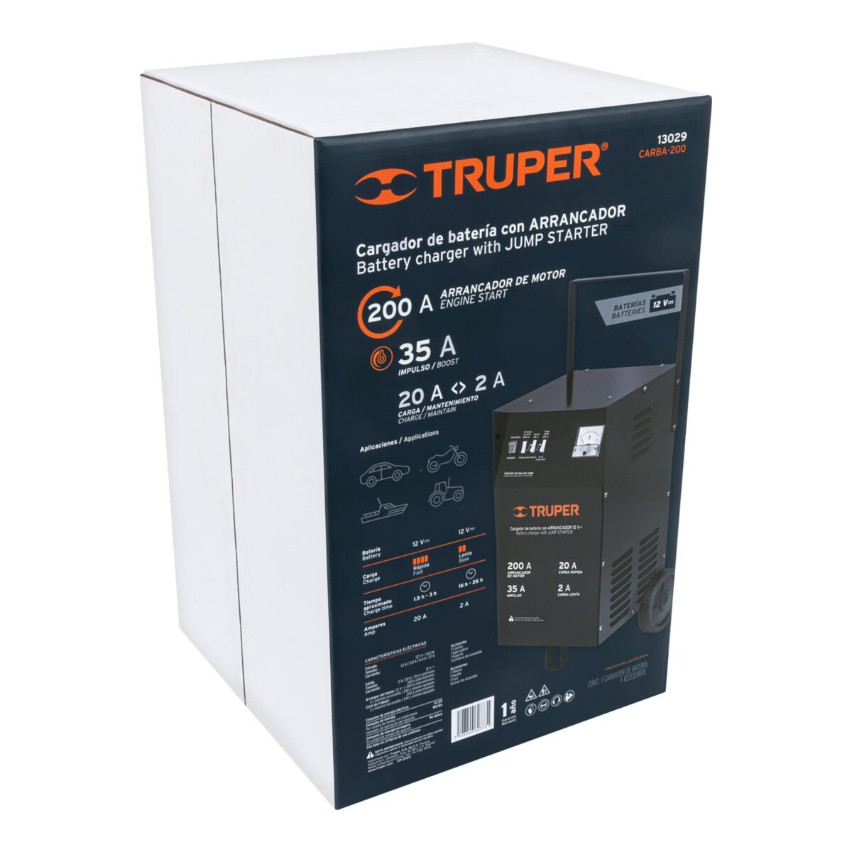 Cargador de Baterías TRUPER con Arrancador 200A 12V 13029 5 Cargador de Baterías TRUPER Expert con Arrancador 200A 12V 13029