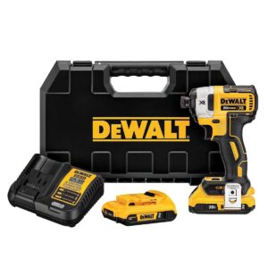 01 atornillador de impacto dewalt 1-4 20V Max XR dcf887d2 con estuche plastico