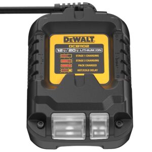 03 Cargador de Bateria DEWALT 2ah 12V 20V dcb1102 compatible con flexvolt