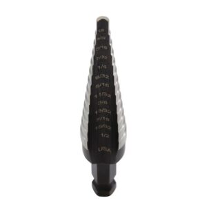04 broca escalonada para metal, plastico, perfil, aluminio cobre IRWIN Uibit de 1-8 a 1-2 10231
