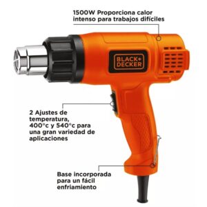 005 PISTOLA DE CALOR BLACK+DECKER HG1500 FERROMAYA GUATEMALA