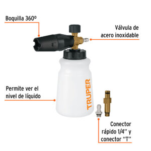 02 espumadora espumadora truper cañon dispensador de jabon truper para hidrolavadora a gasolina 102403