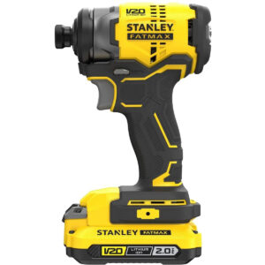 03 Atornillador de impacto inalambrica stanley 20v con 2 baterias, cargador y estuche sbi810d2k-b3 atornilladora