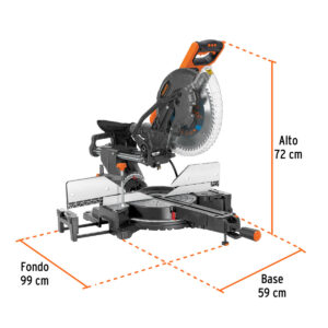 03 ingleteadora sierra de inglete truper de 12 pulgadas telescopica deslizante laser doble bisel 103235