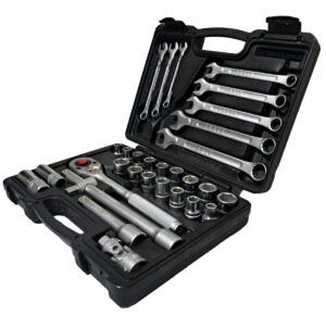 01 juego de herramientas para mecanica de copas y llaves force de 31 piezas con estuche plastico para mecanica automotriz 4312