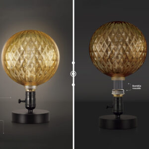 05 foco vintage globo grande panal aksi luz calida decorativo dimeable enroscable ambar 122163
