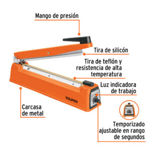02 selladora de bolsas termica térmica truper para empaque y sellos hermeticos 30 cm centimetros 400w 103220 guatemala