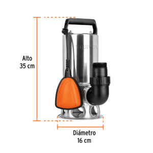 03 bomba sumergible para agua sucia truper agua sucia drenaje inoxidable 1hp 12607