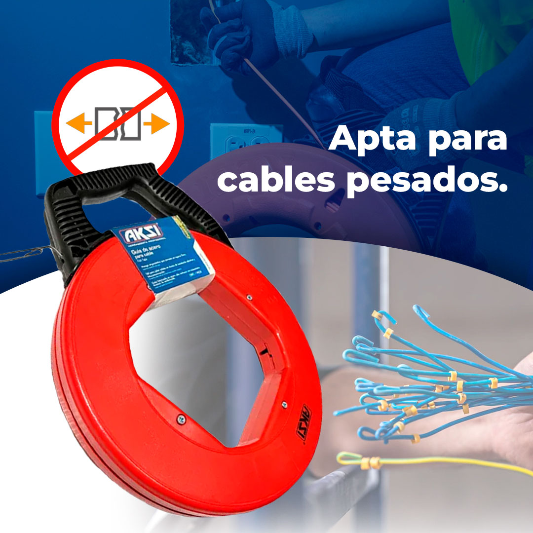 Guía para Cable de Acero AKSI Pasacable o Jalacable 30 Metros 128802 2 Guía para Cable de Acero AKSI Pasacable o Jalacable 30 Metros 128802 - Imagen 2