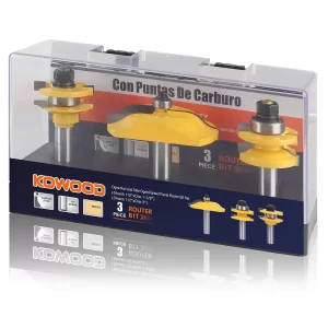 01 juego de cuchillas para router para fabricar puertas hacer puerta panel y union 3 piezas x3 kowood