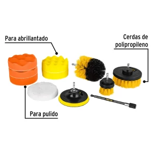 02 juego cepillos para limpieza y pulido pretul multiusos uso en barreno taladro zanco hexagonal de 1-4 27190