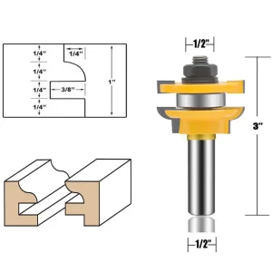 03 juego de cuchillas para fabricar puertas juego de 3 piezas union y panel riel hacer puertas con router rauter o trompo 4390317