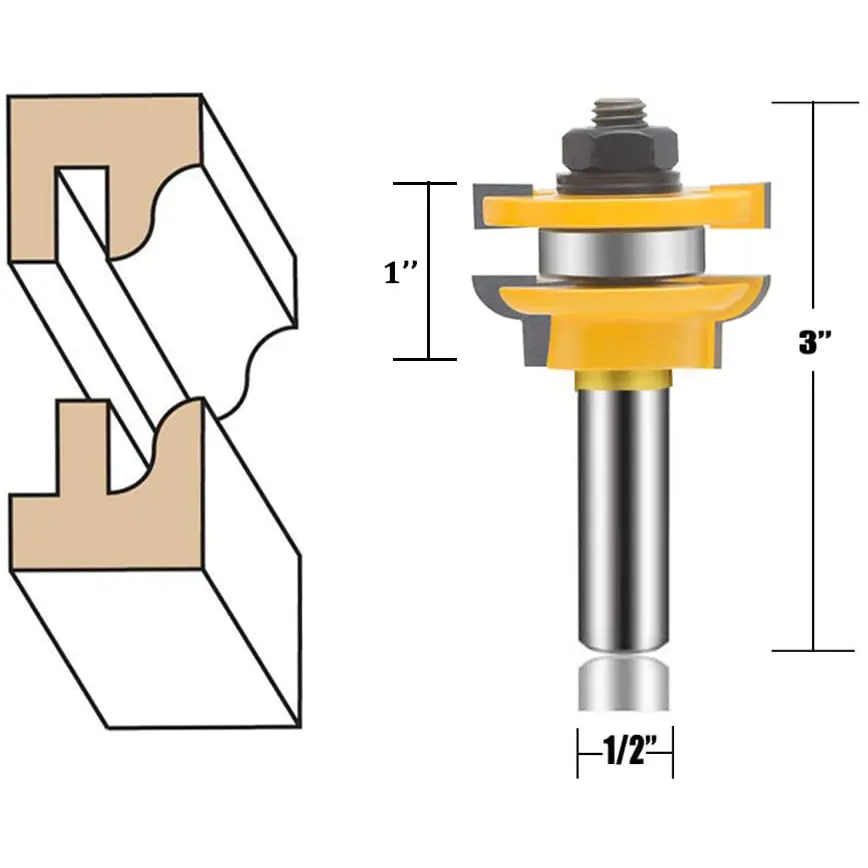 Juego de Cuchillas para Hacer Puertas Panel, Marco y Unión 3 Piezas Raíz 1/2" 5 03 juego de cuchillas para hacer puertas panel y marco union 4390318 3 piezas para router o trompo raiz 1-2 guatemala
