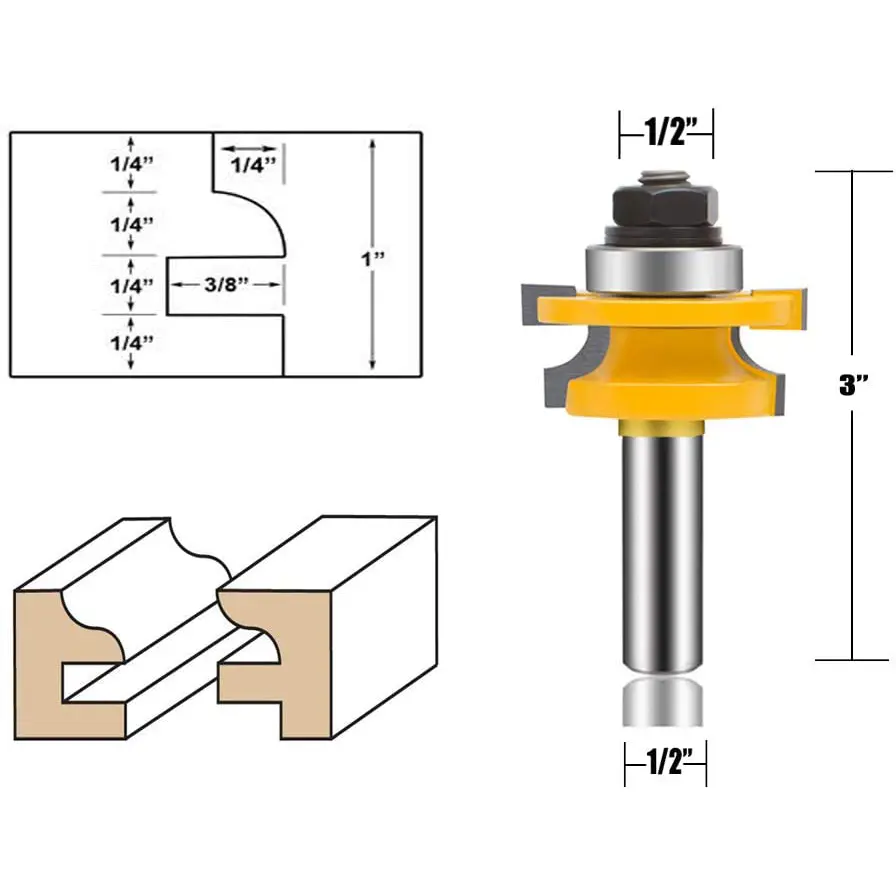Juego de Cuchillas para Hacer Puertas Panel, Marco y Unión 3 Piezas Raíz 1/2" 3 04 juego de cuchillas para hacer puertas panel y marco union 4390318 3 piezas para router o trompo raiz 1-2 guatemala