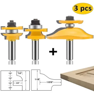 05 juego de cuchillas para hacer puertas panel y marco union 4390318 3 piezas para router o trompo raiz 1-2 guatemala