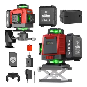 01 Nivelador láser 4D WEIDDW 360 grados Autonivelante 16 Líneas de Alta Visibilidad Verde, nivelador láser 4D, nivel láser 16 líneas, nivel láser autonivelante, nivel láser pared pisos azulejos, nivel láser interior y exterior, FerroMaya Guatemala