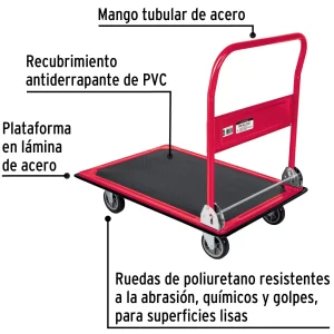 02 carrito de carga pretul tipo plataforma plegable de 300 kg 661 libras lb DIA-300P