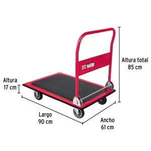 03 carrito de carga pretul tipo plataforma plegable de 300 kg 661 libras lb DIA-300P