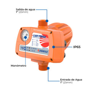 Bomba de Presurización Pedrollo PKM60 1/2HP + Control Electrónico EASYPRESS-1 110V, Bomba de agua, Bomba Pedrollo, Bomba periférica, Control electrónico de bomba, Sistema de agua automatizado, Bomba 110V, Presión constante de agua