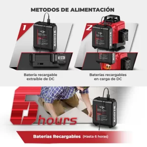 01 Nivelador láser 4D WEIDDW 360 grados Autonivelante 16 Líneas de Alta Visibilidad Verde, nivelador láser 4D, nivel láser 16 líneas, nivel láser autonivelante, nivel láser pared pisos azulejos, nivel láser interior y exterior, FerroMaya Guatemala