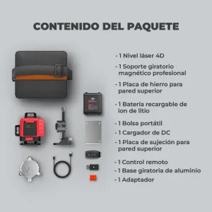 01 Nivelador láser 4D WEIDDW 360 grados Autonivelante 16 Líneas de Alta Visibilidad Verde, nivelador láser 4D, nivel láser 16 líneas, nivel láser autonivelante, nivel láser pared pisos azulejos, nivel láser interior y exterior, FerroMaya Guatemala
