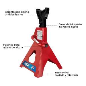 Juego de 2 torres para auto AKSI 3 toneladas soporte mecánico, Torres de elevación, Torres para auto, Elevador de coches, Accesorios mecánicos, Juego de torres AKSI, DIY automotriz, Herramientas para taller mecánico